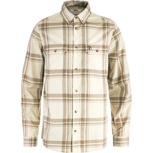 Fjällräven Мъжка риза с копчета Fjällräven Övik Lite Flannel Shirt - Chalk White / Fossil - размер M (033-3162-0313)
