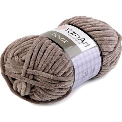 Pletací žinylková příze Dolce 100 g Varianta: 12 (754) béžová tm., Balení: 1 ks 42108/79186/195084