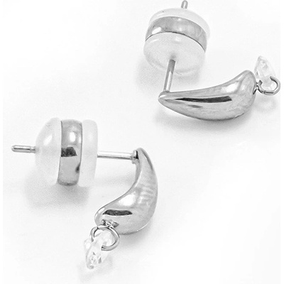 Foxette náušnice z chirurgické oceli se zirkony Moonlight F-1127