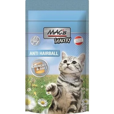 MAC's Mаc's Cat Shakery Snack Anti-Hairball - Премиум лакомство за котки , без зърно , против космени топки, снакс с риба и говеждо, 4 броя х 60 гр