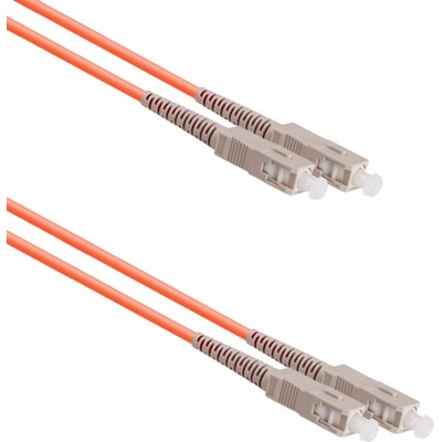 DeTech Оптичен пач кабел DeTech, SC-SC, UPC, Multimode, Duplex, 3.0m, Orange - 18335 (DE-18335)