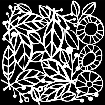 Šablona TCW 6aquot;x6aquot; (15,2x15,2 cm) - Leafy Collage The Crafter´s Workshop