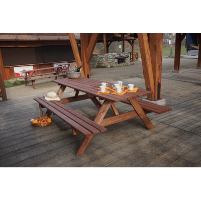 Rojaplast Piknik 180 cm mořený – Hledejceny.cz