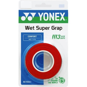 YONEX Грипове Yonex WET SUPER GRAP Wine Red - 3 броя (AC102-3 WR)