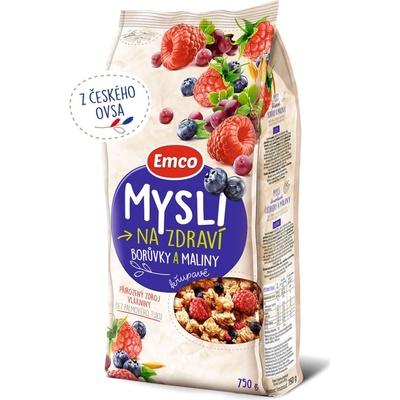 Emco Mysli na zdraví borůvky a maliny, 750g