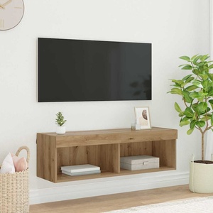 vidaXL TV стенен шкаф 100 x 30 x 30 cm Дъб Инженерна дървесина (882967)