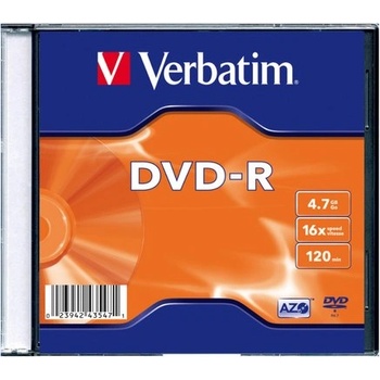 Verbatim Диск DVD-R Verbatim 4.7GB 16x оп. 1