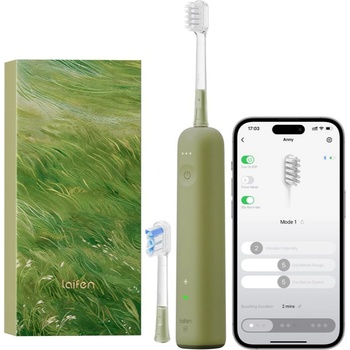 Laifen Wave Special електрическа четка за зъби + 2 резервни глави Green