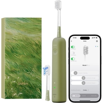 Laifen Wave Special електрическа четка за зъби + 2 резервни глави Green