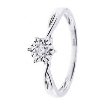 Bliss Дамски пръстен от бяло злато с диамант Bliss 20088281 (20088281)