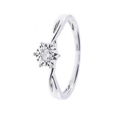 Bliss Дамски пръстен от бяло злато с диамант Bliss 20088281 (20088281)