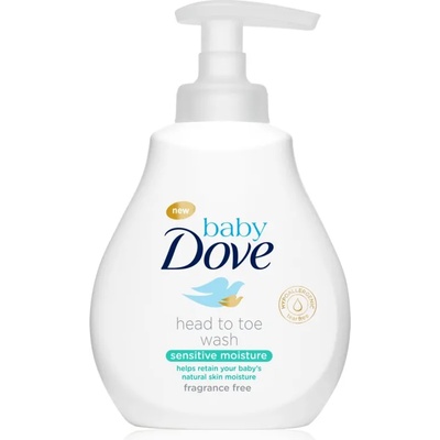 Dove Baby Sensitive Moisture почистващ гел за тяло и коса 400ml