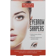 Beauty Formulas Eyebrow Shapers depilačné pásiky na obočie 4 ks