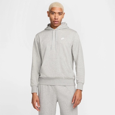Nike Суичър Nike Men's Club Foot Overhead Hoodie - Grey Hthr/White