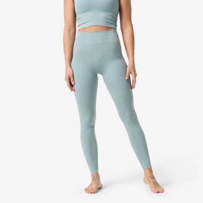 DECATHLON Dámske legíny na jogu a pilates modro-sivé