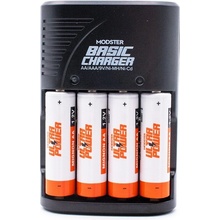 MODSTER základná nabíjačka AA-AAA incl. 4x nabíjacia batéria Ultra Power AA Mignon 2200mAh NiMH