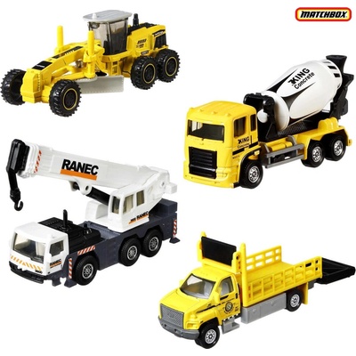 Matchbox Pracovné vozidlá stavenisko 4 ks HCC07
