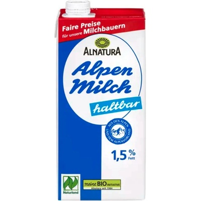 Alnatura Bio trvanlivé alpské mléko 1,5% 1 l