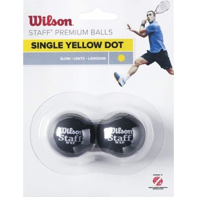 Wilson Staff squash 2 ball yel dot
