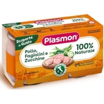 PLASMON Ястие Plasmon - Пилешко със зелен фасул и тиквички, 2 х 120 g (4256) - ozone