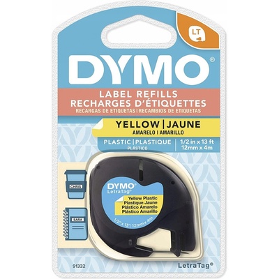 Dymo S0721620, černý tisk/žlutý podklad, 4m, 12mm – Zboží Dáma