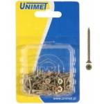 Uncanny Brand Wood insert galvanized yellow 4.0*40mm op-50pcs