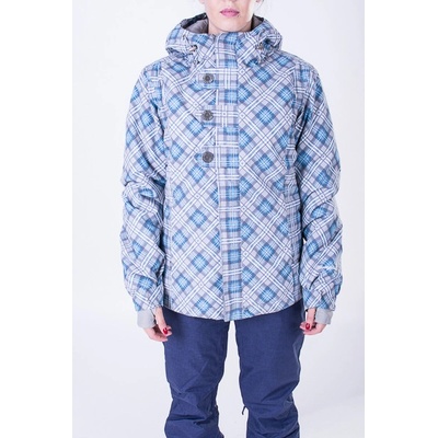 Betty Rides Lucky plaid private parka sky plaid