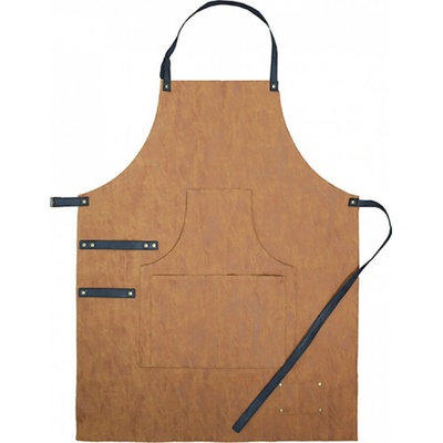 Printwear Odolná zástěra z polyeuretanu s mosaznými přezkami hnědá šedá NT5260