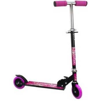 Сгъваема тротинетка с 2 колела Черен с розов за деца