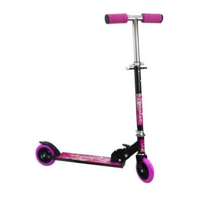 Сгъваема тротинетка с 2 колела Черен с розов за деца