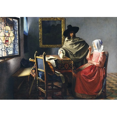 Bluebird Puzzle - Puzzle Johannes Vermeer - The Glass of Wine, 1661 - 1 000 piese