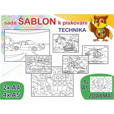 Radost v písku Sada šablon vel. M technika