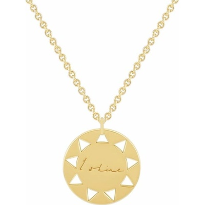 Eppi Strieborný pozlátený prívesok z kolekcie #ZaNormalniHolky s gravírom I shine P37879