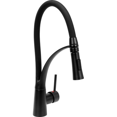 TOYA Гъвкав смесител за кухня Бианка, стоящ в черен мат