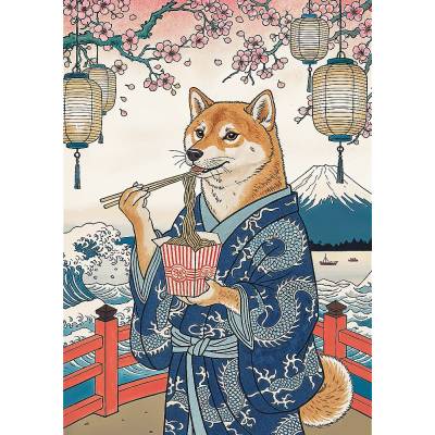 Trefl - Puzzle Premium Plus Pets as Art: Shiba's Noodle Meditation - 500 piese
