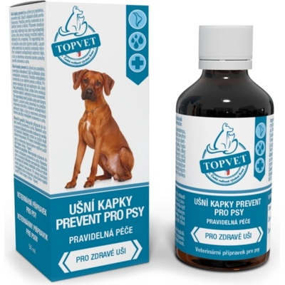 Topvet Ušní kapky prevent pro psy 50 ml
