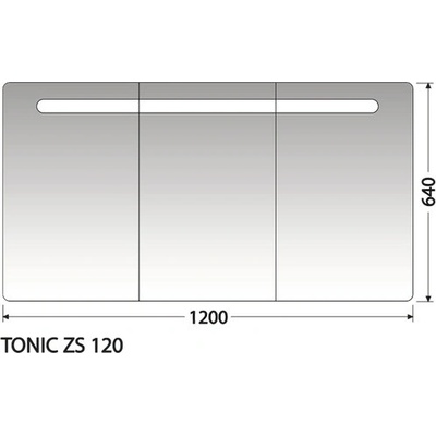 Intedoor Zrcadlová skříňka TONIC ZS 120