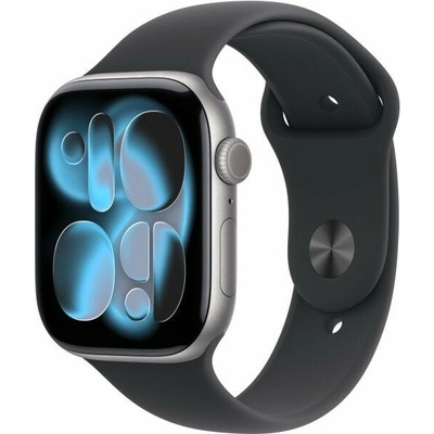 Apple Watch Series 11 GPS 42mm Aluminium Case Black Sport Band - S/M MEQW4MP/A