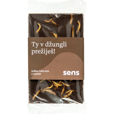 Sens Čokolády s červíky Tmavá Ty v džungli přežiješ! 90 g