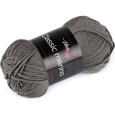 Pletací příze Classic Merino 50 g Varianta: 9 (61029) šedá, Balení: 1 ks