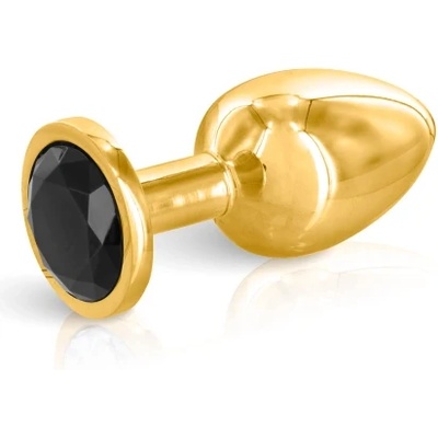 Hidden Eden Метален разширител в златисто с черен кристал Black Angel M