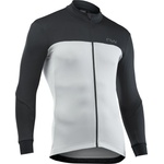 Northwave Мъжка фланелка с дълъг ръкав за колоездене Northwave Force 2 Jersey L/S Full Zip Cycling jersey - Light Grey / Black - размер M (056-4352-0212)