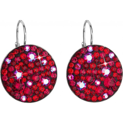 Pavona visací s krystaly Swarovski červené kulaté 31161.3 cherry