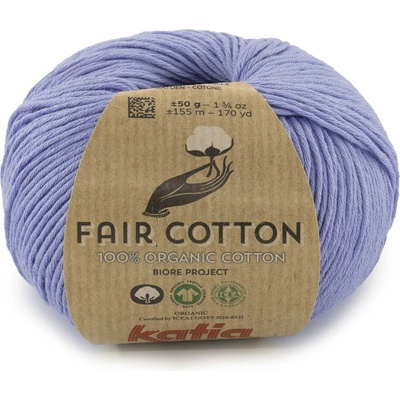 FAIR COTTON Katia Farby FAIR COTTON: 59 levanduľová