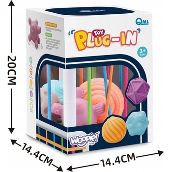 WOOPIE Flexibilní senzorický vkládačka tvarů Crazy Ss 5 ks