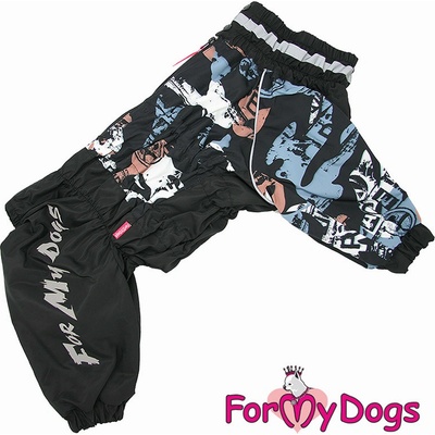 FOR MY DOGS Overal pro mopse a buldočka BLACK SIGN