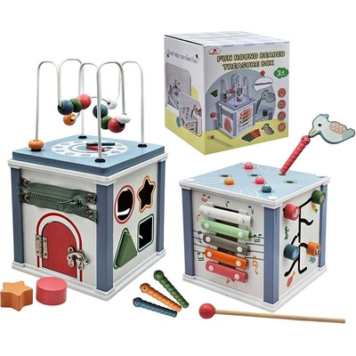 CreativeToys Drevená hracia hudobná kocka