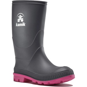 Kamik Детски гумени ботуши Kamik Kid's Stomp Wellington boots - Charcoal / Magenta - размер 22 (EU) (731-0246-0211)