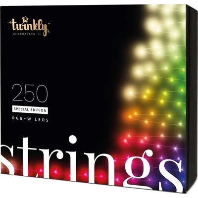 Twinkly Strings Special Edition chytré žárovky 250 kusů na stromeček ovládané prostřednictvím aplikace barevné 20 m