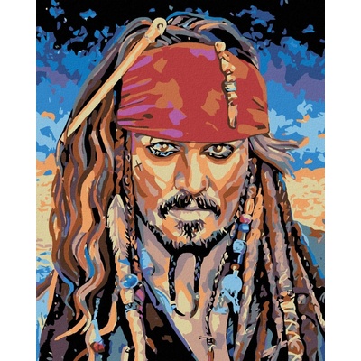 zuty Malování podle čísel Jack Sparrow I 80 x 100 cm vypnuté plátno na rám 8596530030874
